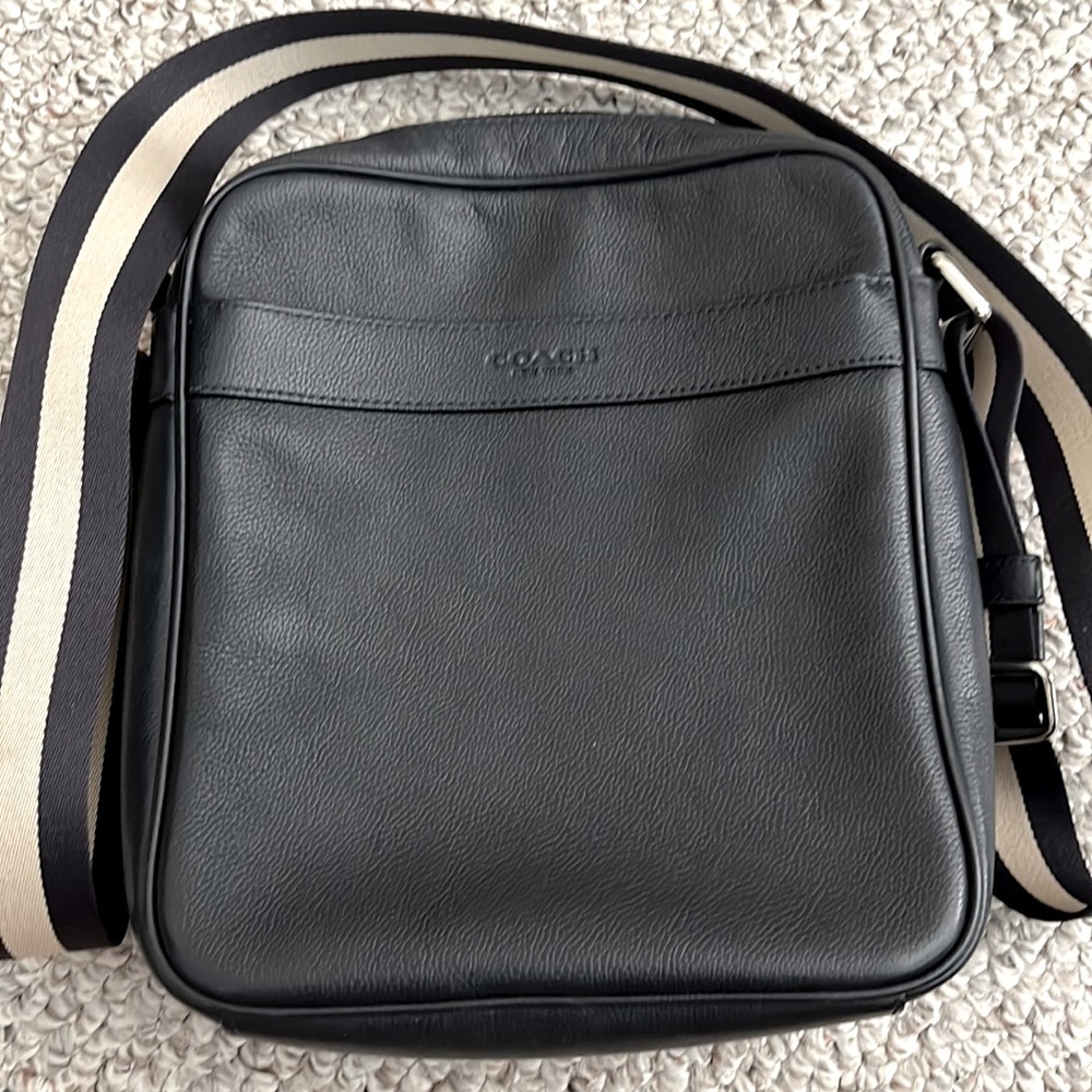 LIKE NEW RARELY USED MEN’s COACH MESSENGER BAG BLUE